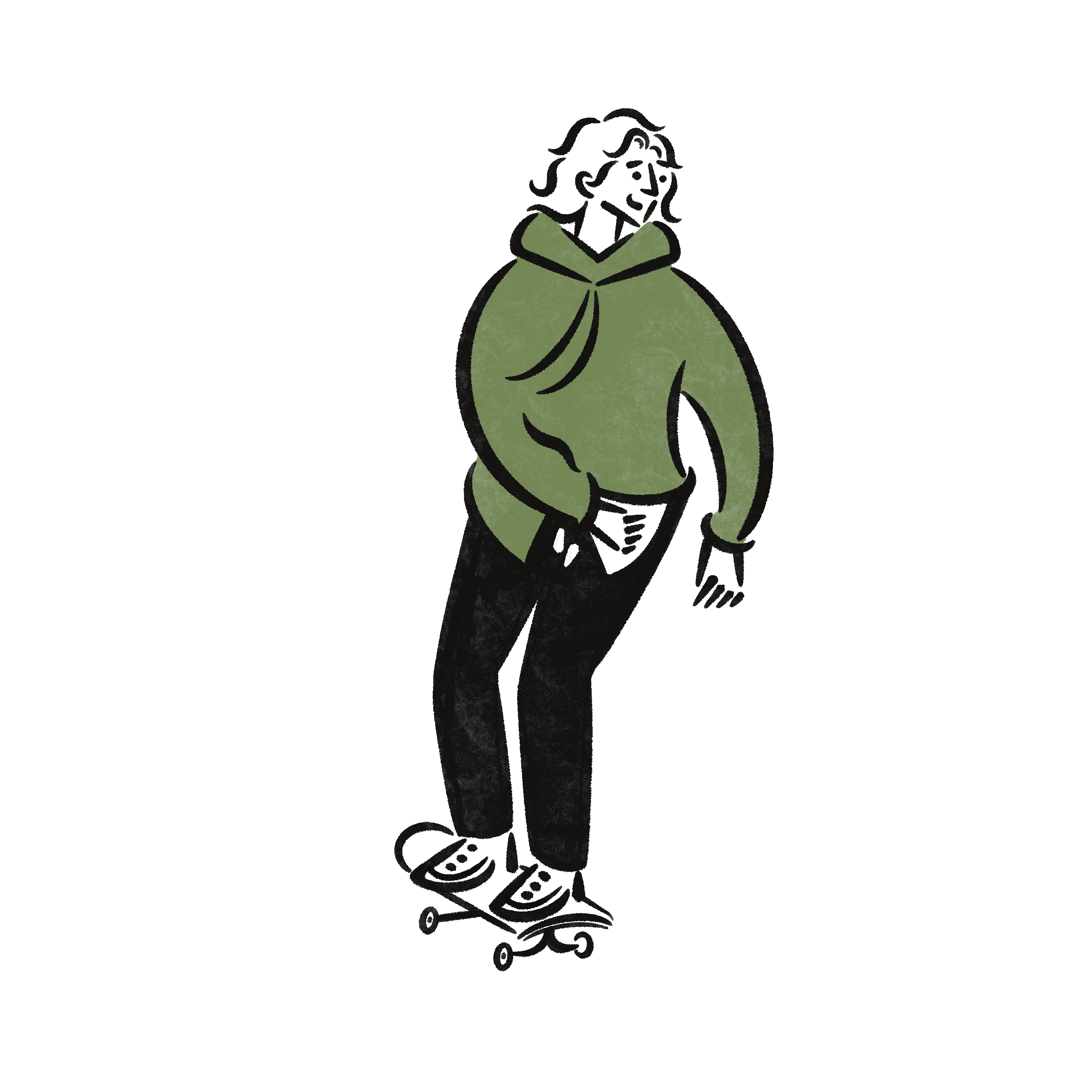 スケボー少年