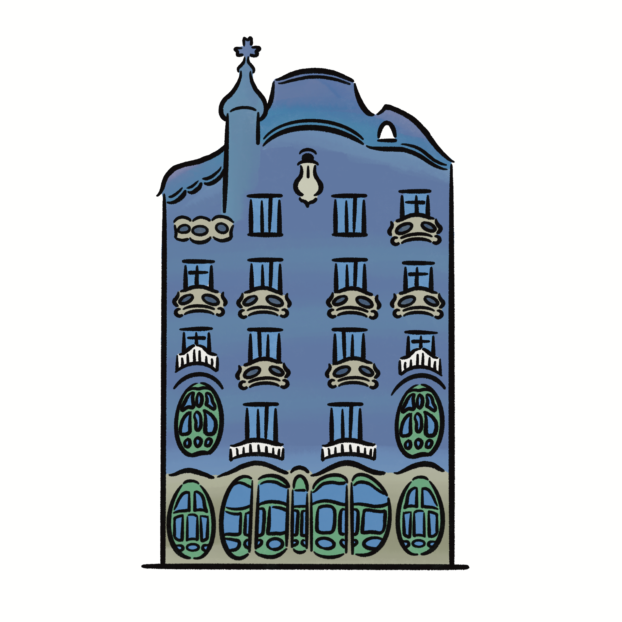 カサ・バトリョのイラストです。